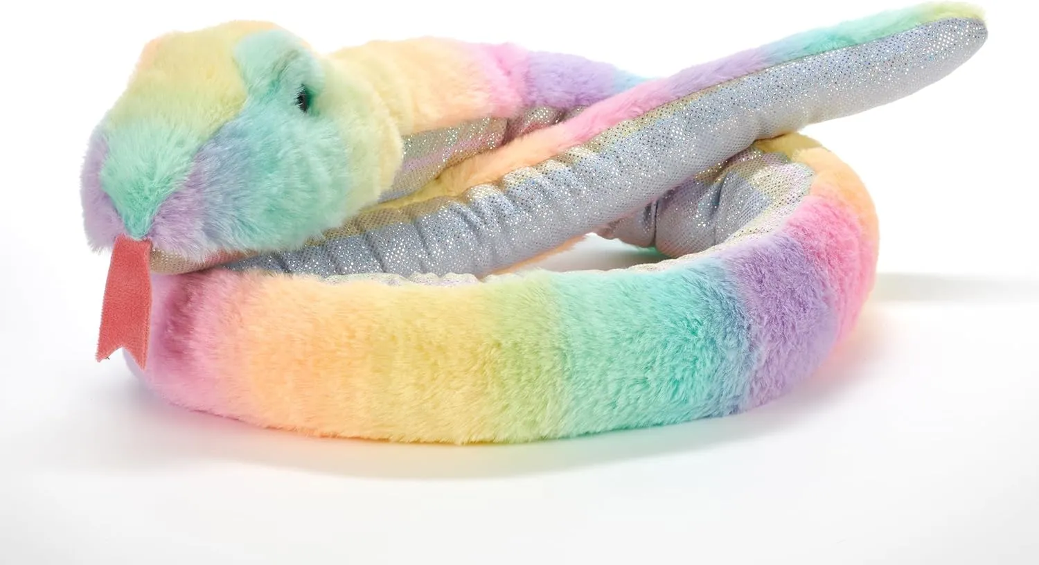 The Petting Zoo Snake Stuffed Animal Plushie, Ombrez Zoo Animals, Rainbow Snake Plush Toy 54 inches