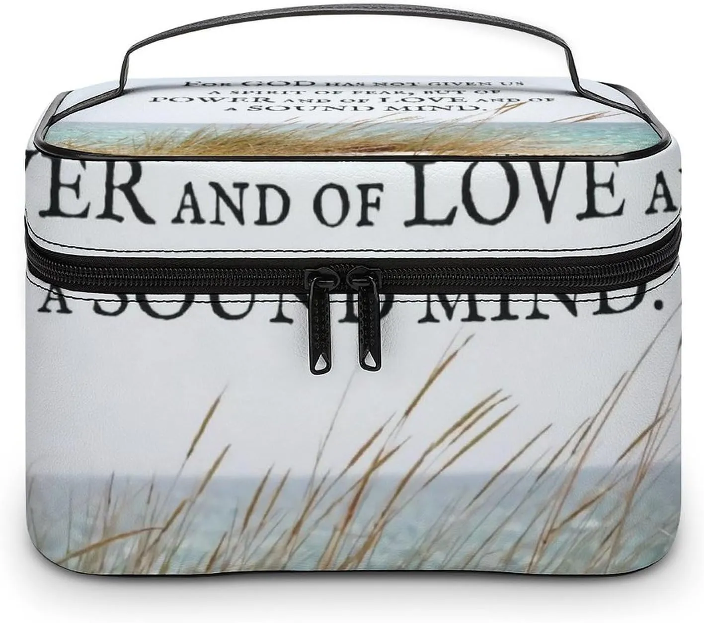 TimothyGod Has Not Given A Spirit of Fear Fashionable Portable Makeup Bag, Travel Makeup Bag Storage,