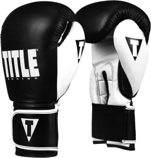 Title Boxing Dynamic Strike Heavy Bag Gloves, Black/White, 16 oz
