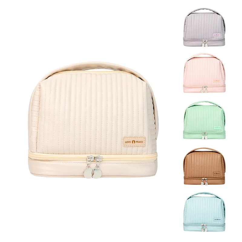 Toast Cake Candy Color Dry Wet Separation Wash Cosmetic Bags