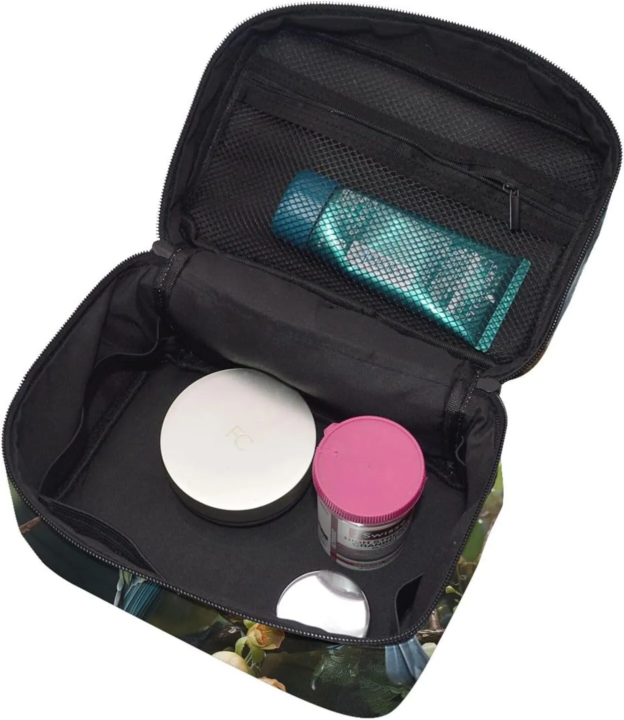 Toiletry Bag for Women Men Dopp Kit Travel Makeup Bag Make Up Organizers Cosmetic Bag Green Leaves and Birds Hanging Toiletry Bag Shaving Bag with Large Capacity for Travel