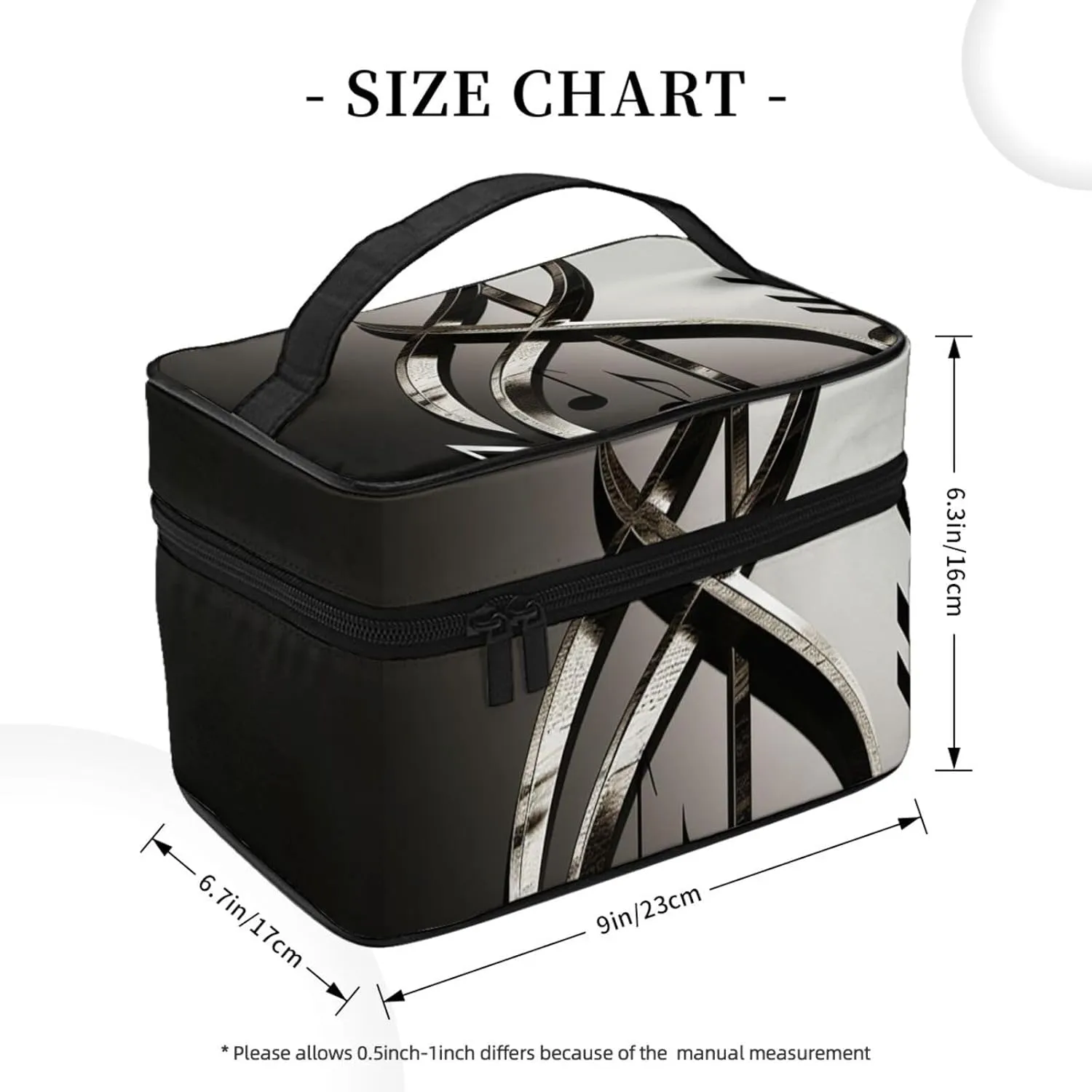 Toiletry Bag for Women Men Dopp Kit Travel Makeup Bag Make Up Organizers Cosmetic Bag Music Symbol Hanging Toiletry Bag Shaving Bag with Large Capacity for Travel