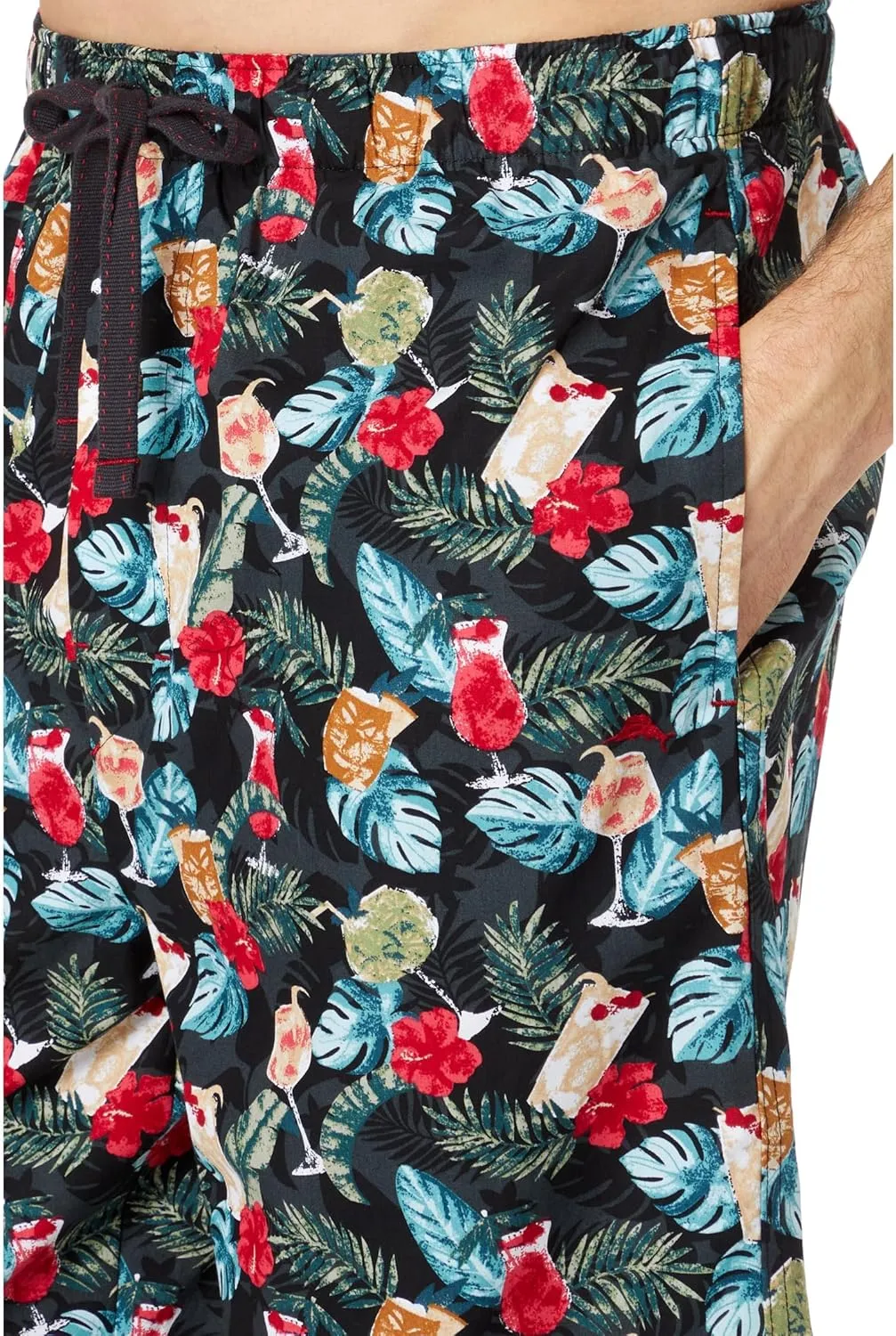 Tommy Bahama Woven Jams for Men - Cotton Fabric - Printed - Elasticized Waistband with Drawstring Closure