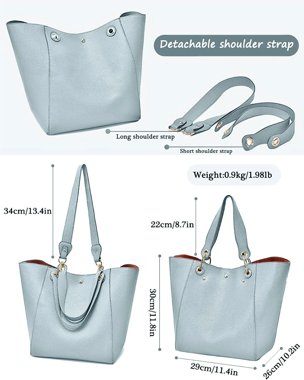 Tote Handbags for Women Large Capacity Bags Waterproof Faux Leather Crossbody Travel Purse Work Satchel Shoulder Bags