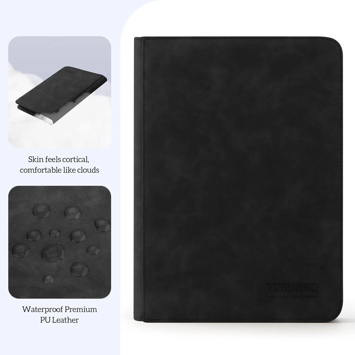 Trading Card Binder, 9 Side Loading Pocket Card Album Hold Up to 540 Cards, Zipper Binder for Cards Collection, TCG Card Holder for Game Card, Sports Card, Yugioh, MTG etc.