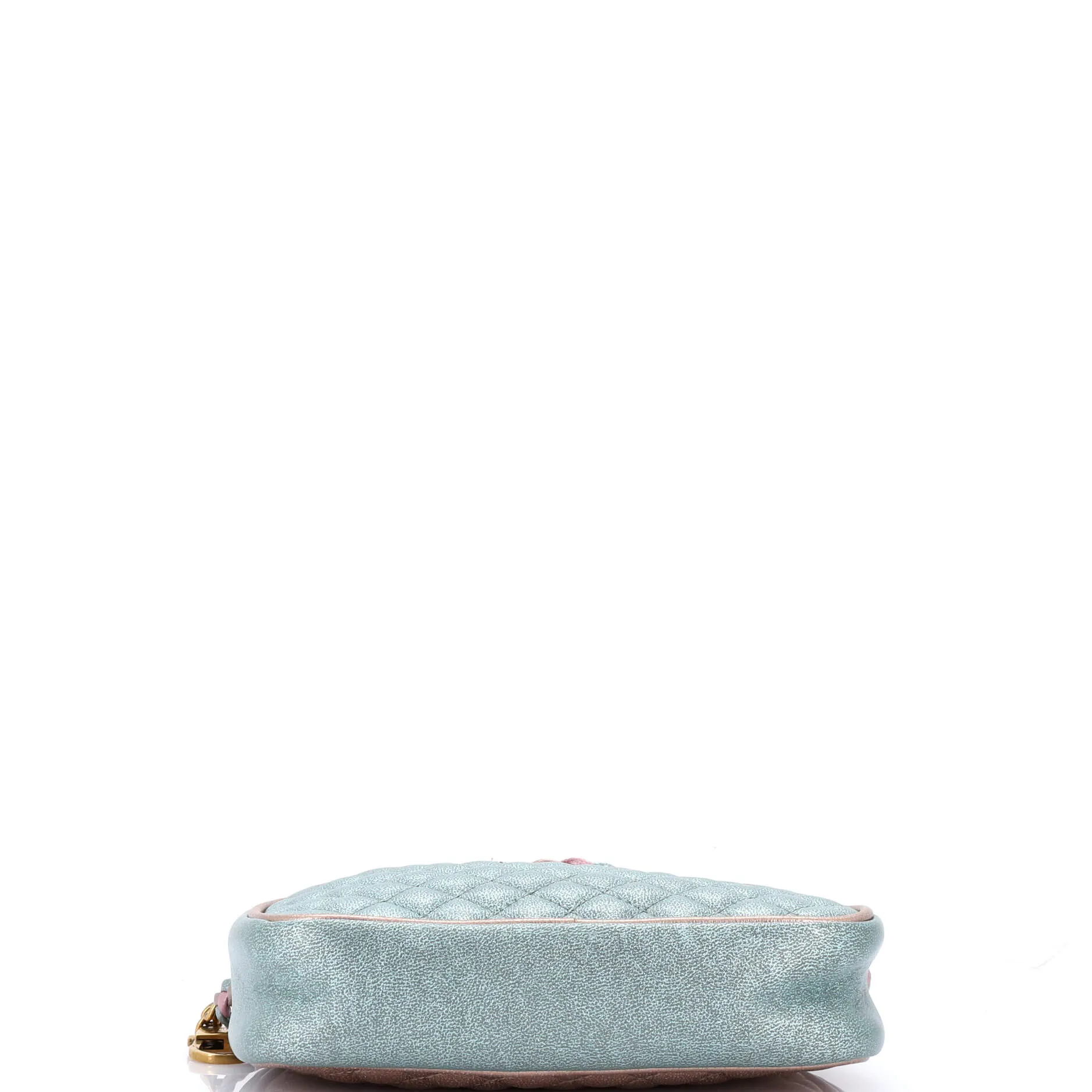 Trapuntata Camera Shoulder Bag Quilted Laminated Leather Mini