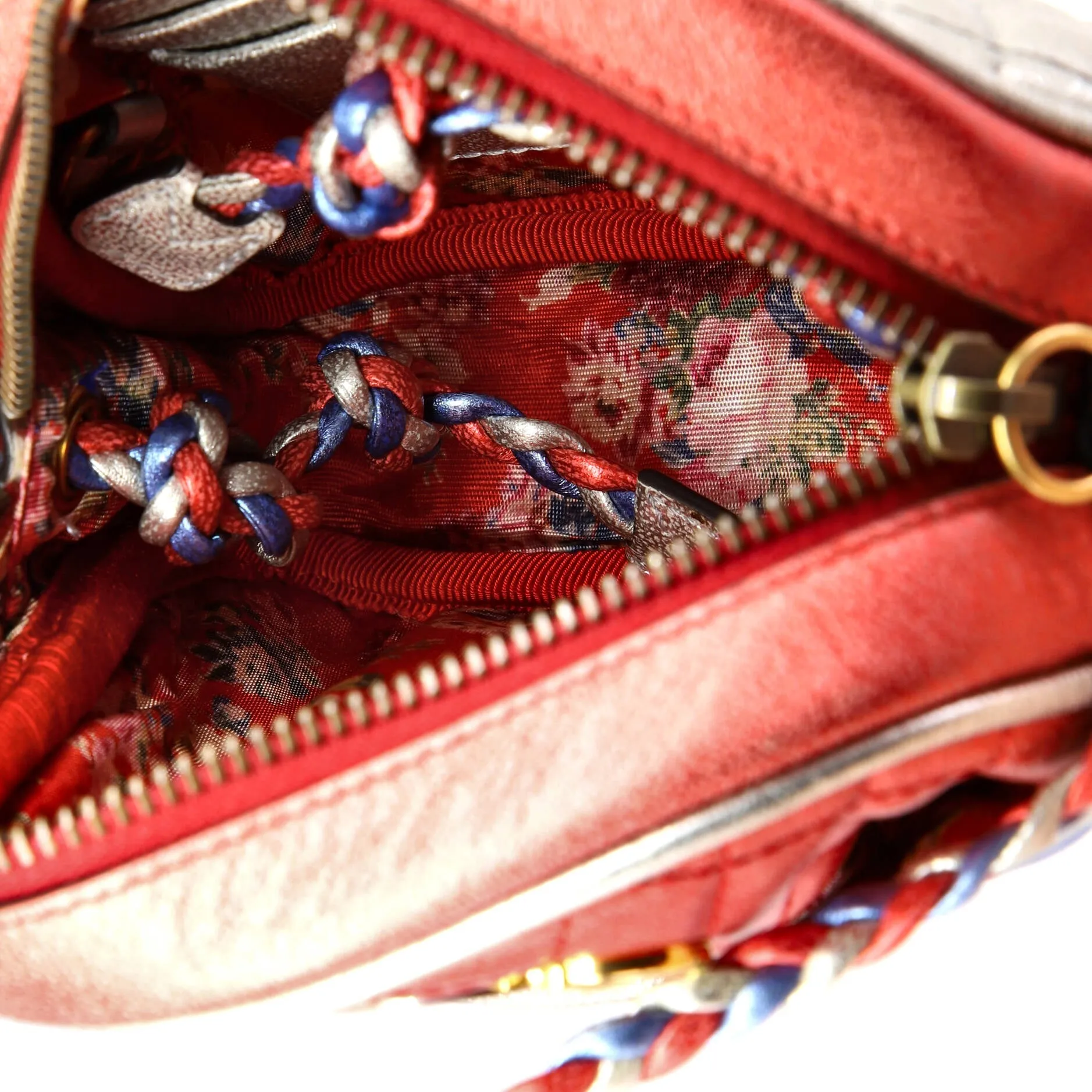 Trapuntata Camera Shoulder Bag Quilted Laminated Leather Mini