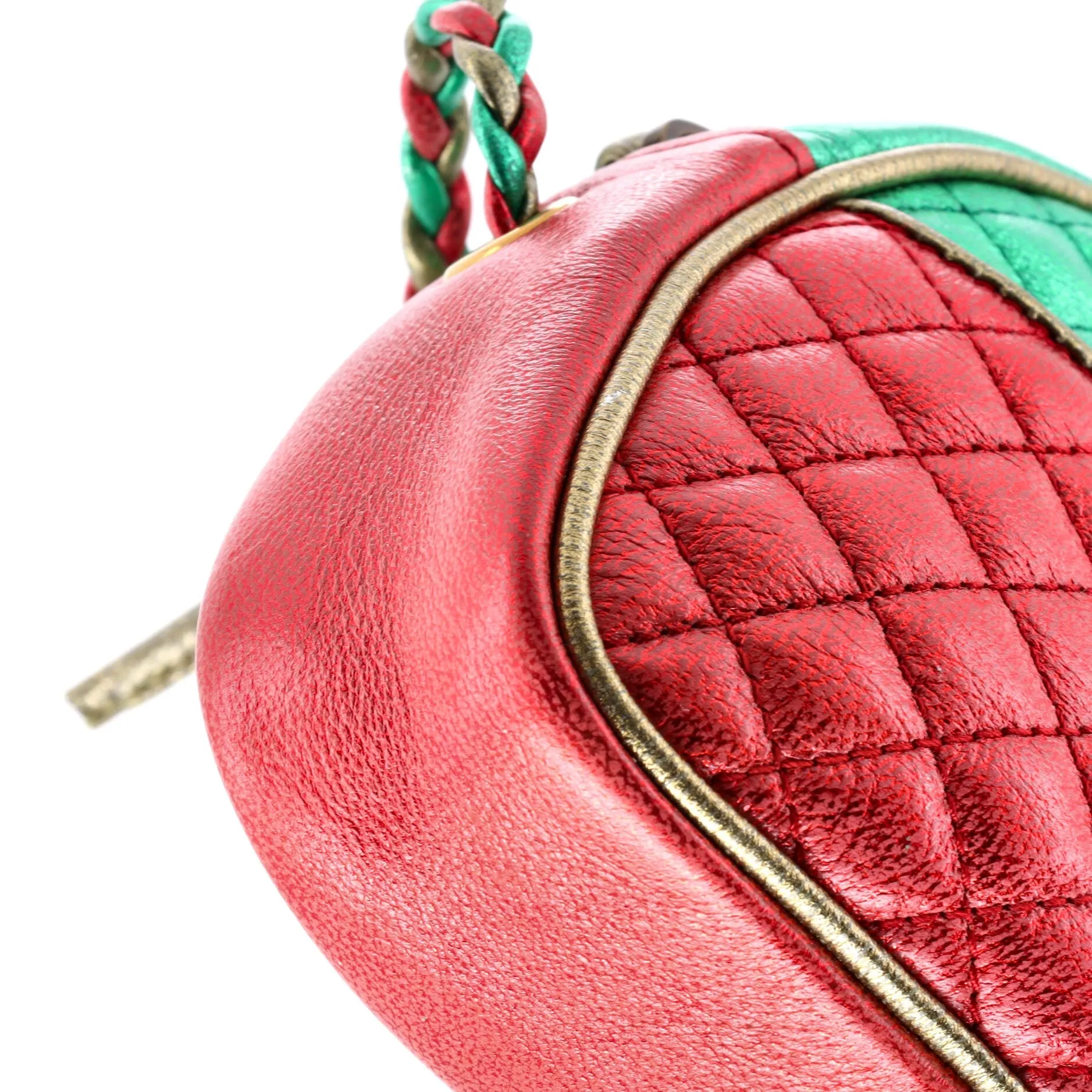 Trapuntata Camera Shoulder Bag Quilted Laminated Leather Mini