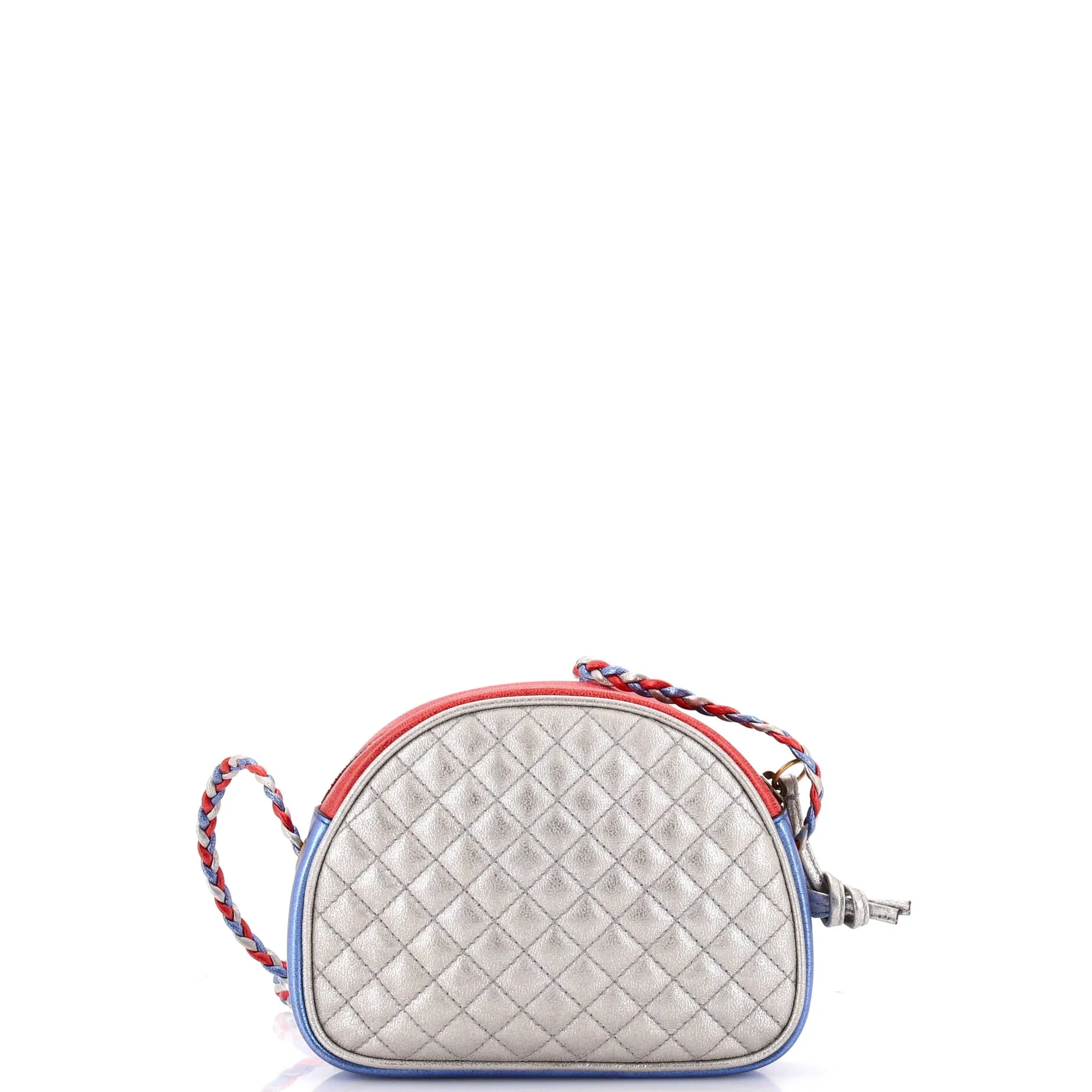 Trapuntata Camera Shoulder Bag Quilted Laminated Leather Mini