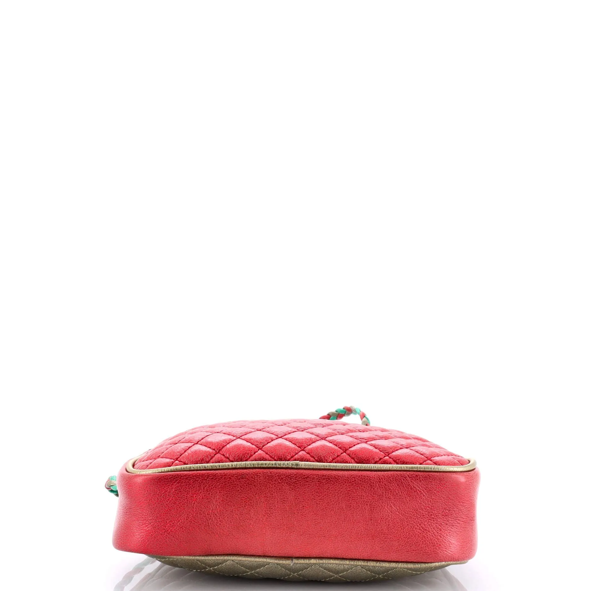 Trapuntata Camera Shoulder Bag Quilted Laminated Leather Mini