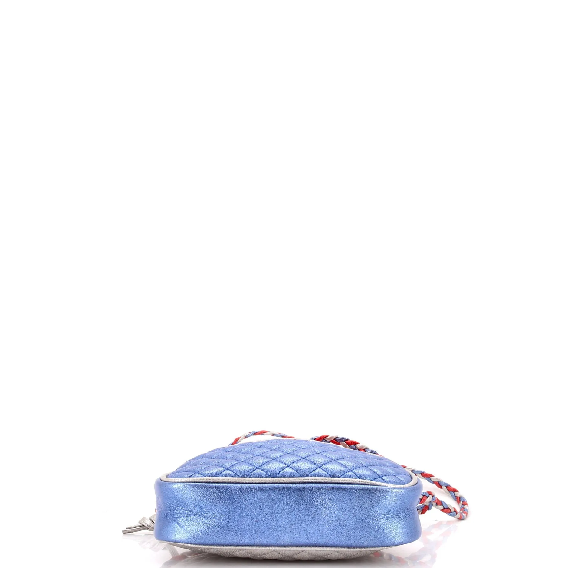 Trapuntata Camera Shoulder Bag Quilted Laminated Leather Mini