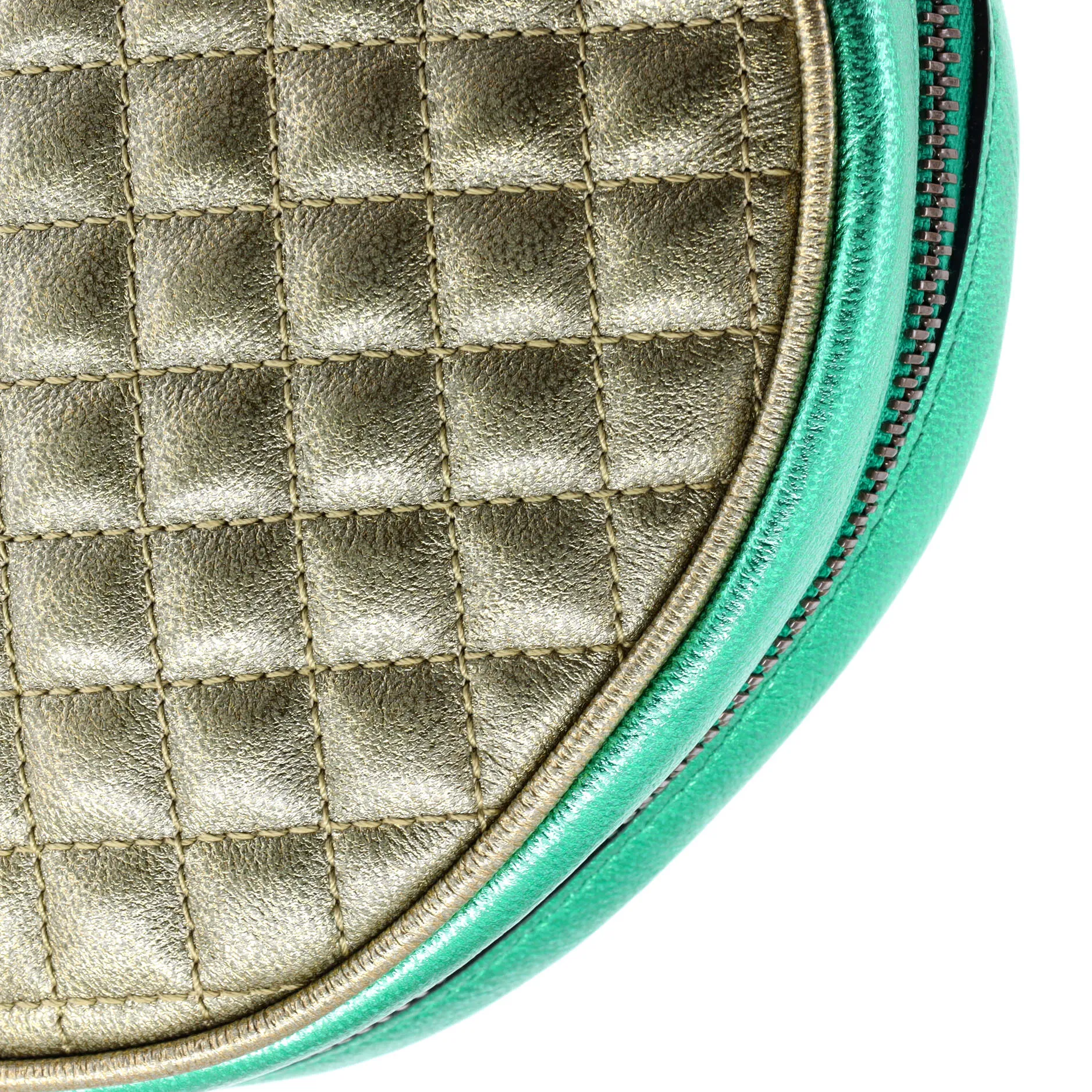 Trapuntata Camera Shoulder Bag Quilted Laminated Leather Mini