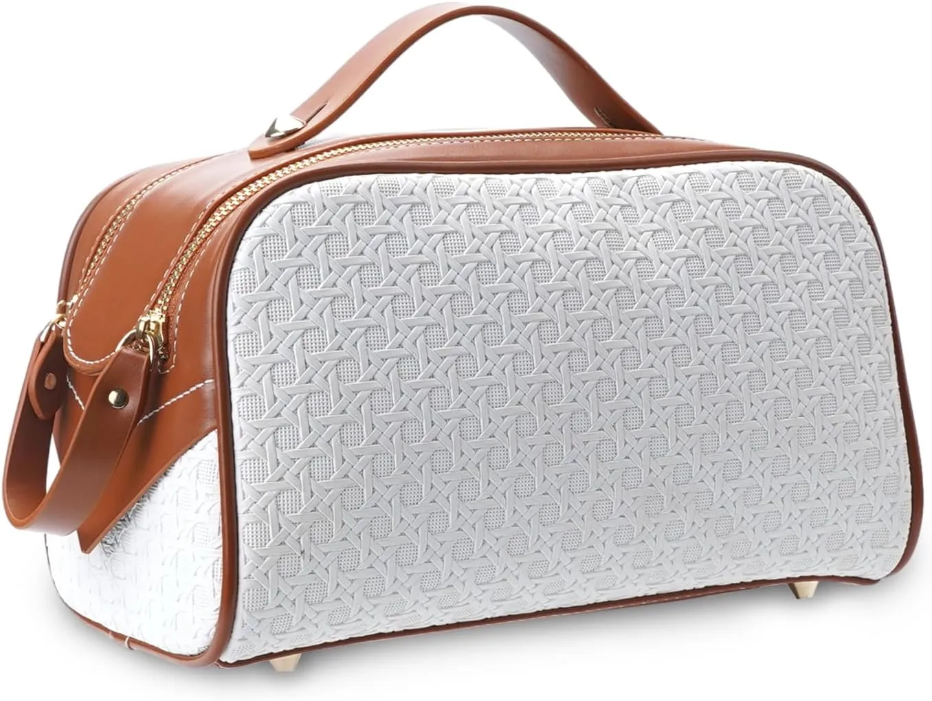 Travel Toiletry Bag Cosmetic Bags for Women Makeup Bag Organizer Waterproof PU Leather Portable Large Capacity Make Up Storage Bag for Traveling (black and brown)