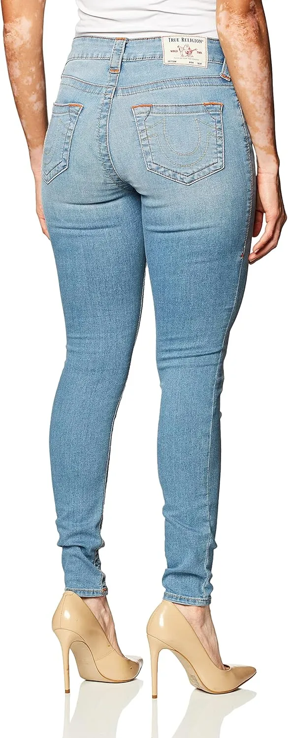 True Religion Women's Jennie Mid Rise Curvy Fit Skinny Ankle Jean