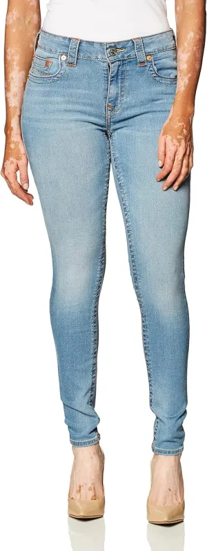 True Religion Women's Jennie Mid Rise Curvy Fit Skinny Ankle Jean