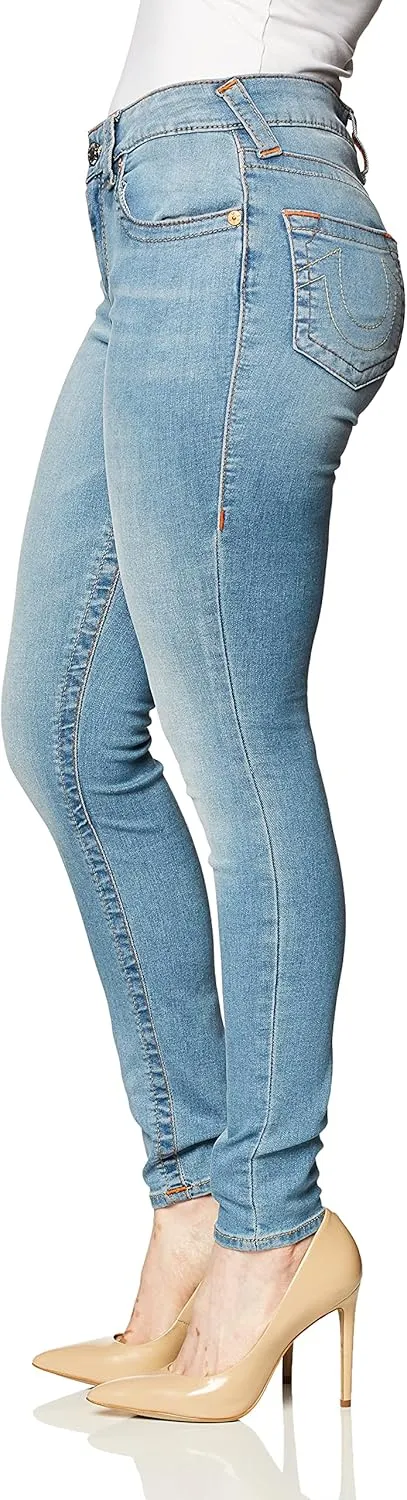True Religion Women's Jennie Mid Rise Curvy Fit Skinny Ankle Jean