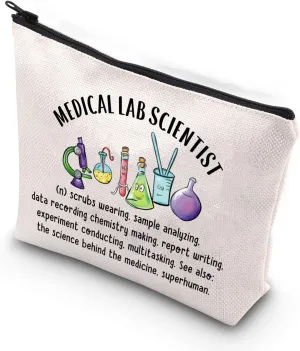 TSOTMO Professional Lab Nurse Gift - Lab Science Zipper Pouch, Makeup Bag