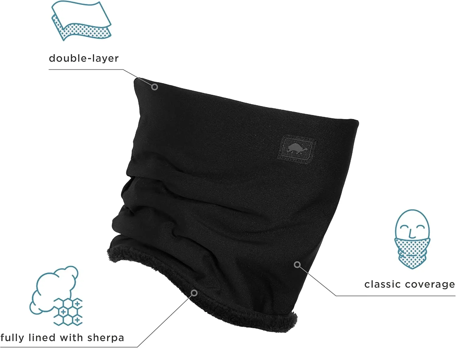 Turtle Fur Comfort Shell Neckula Fluffy Plush Fleece Lined Neck Warmer