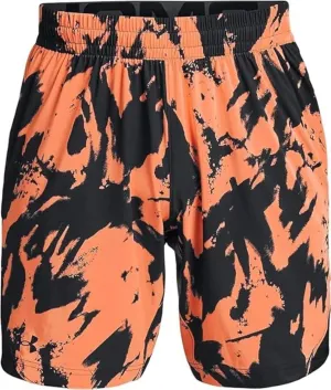 Under Armour Men's UA Elevated Woven Printed Shorts 1382109 (US, Alpha, Medium, Regular, Regular, Black/Orange - 002)