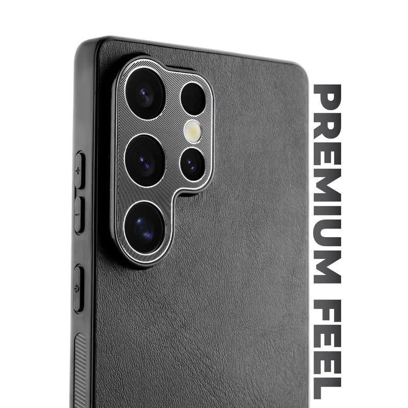 Unimore Leather Hard Case with Shiny Camera Protection For Samsung S25 Ultra 5G