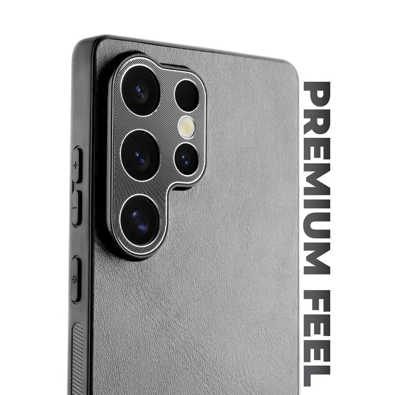 Unimore Leather Hard Case with Shiny Camera Protection For Samsung S25 Ultra 5G