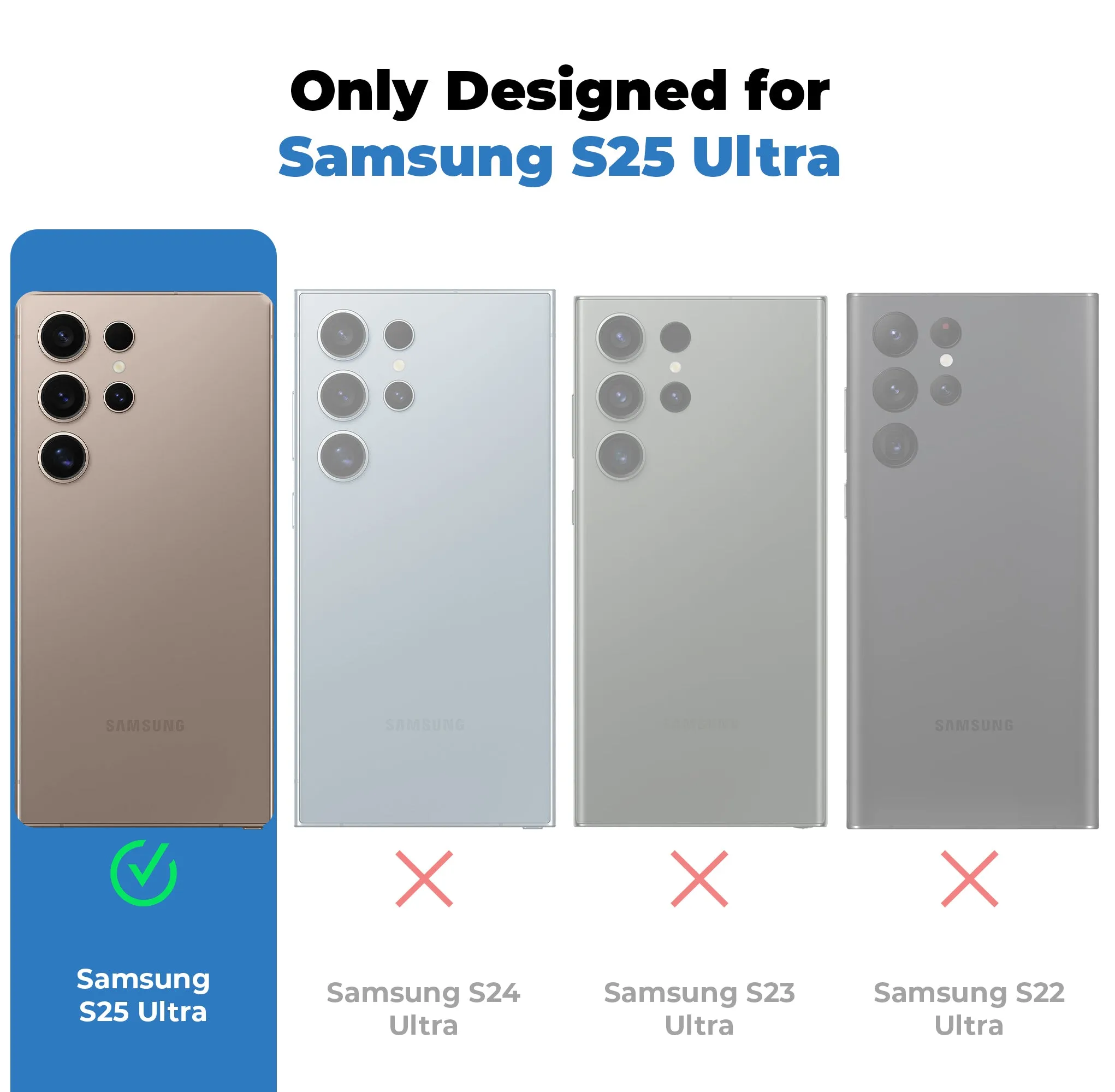 Unimore Leather Hard Case with Shiny Camera Protection For Samsung S25 Ultra 5G