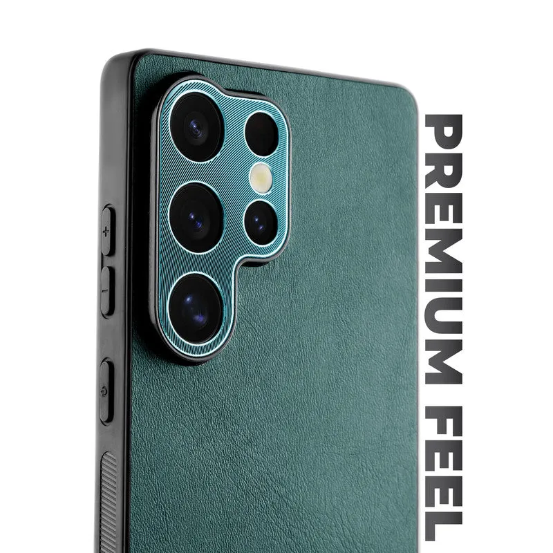 Unimore Leather Hard Case with Shiny Camera Protection For Samsung S25 Ultra 5G