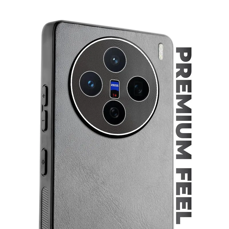 Unimore Leather Hard Case with Shiny Camera Protection For Vivo X200 5G