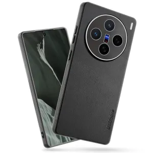 Unimore Leather Hard Case with Shiny Camera Protection For Vivo X200 5G