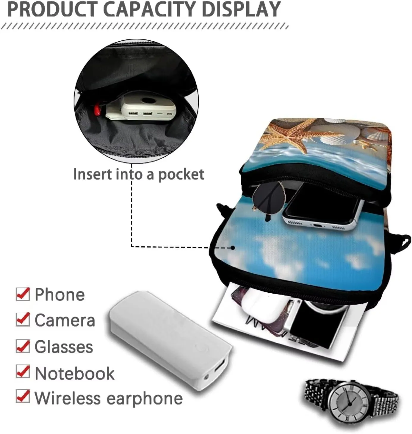 Universal Sling Crosbody Bags for Women Men Teens Over 5