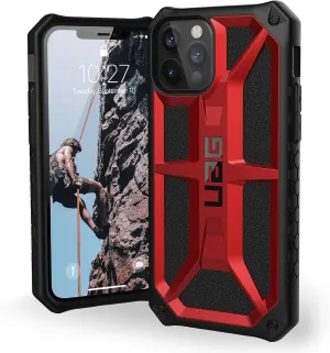 URBAN ARMOR GEAR UAG Designed for iPhone 12 Case/iPhone 12 Pro Case [6.1-inch Screen] Rugged Lightweight Slim Shockproof Premium Monarch Protective Cover, Crimson