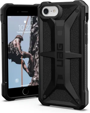 URBAN ARMOR GEAR UAG Designed for iPhone SE (2022) Case [4.7-inch Screen] Rugged Lightweight Slim Shockproof Premium Monarch Protective Cover, Black