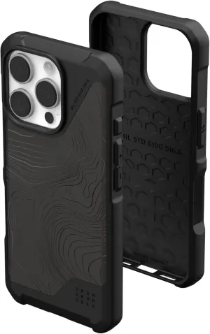URBAN ARMOR GEAR UAG [Limited Edition] Designed for iPhone 16 Pro Case 6.3" Metropolis LT - Compatible with MagSafe Charging Rugged Shockproof Anti-Slip Military Grade Protective Cover, Topography