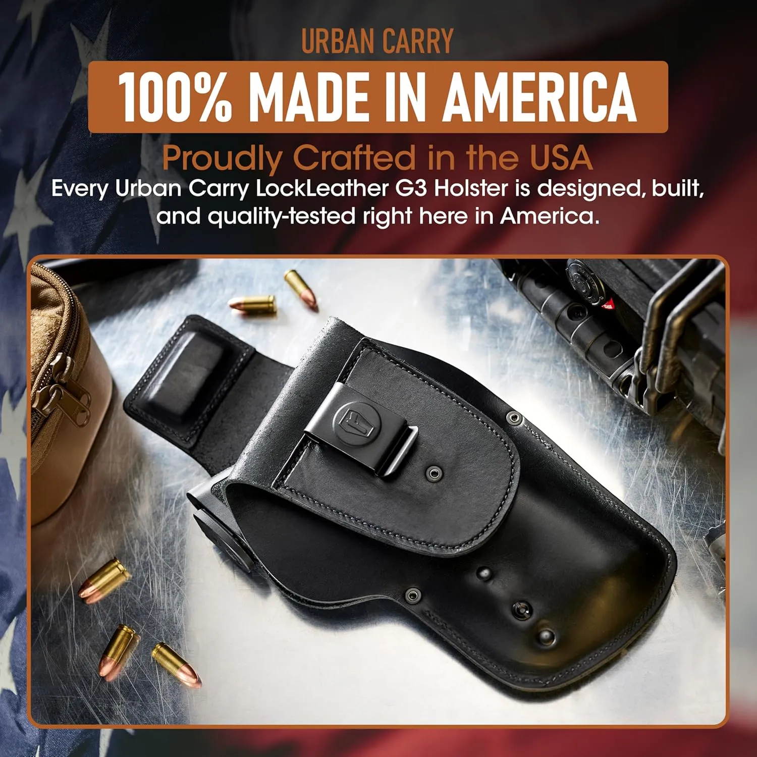 Urban Carry LockLeather G3 Holster - Leather/Polymer Hybrid Design for Optimal Concealment | Available in Cadet, Trooper, Lieutenant, & Captain Sizes for a Wide Range of Firearms