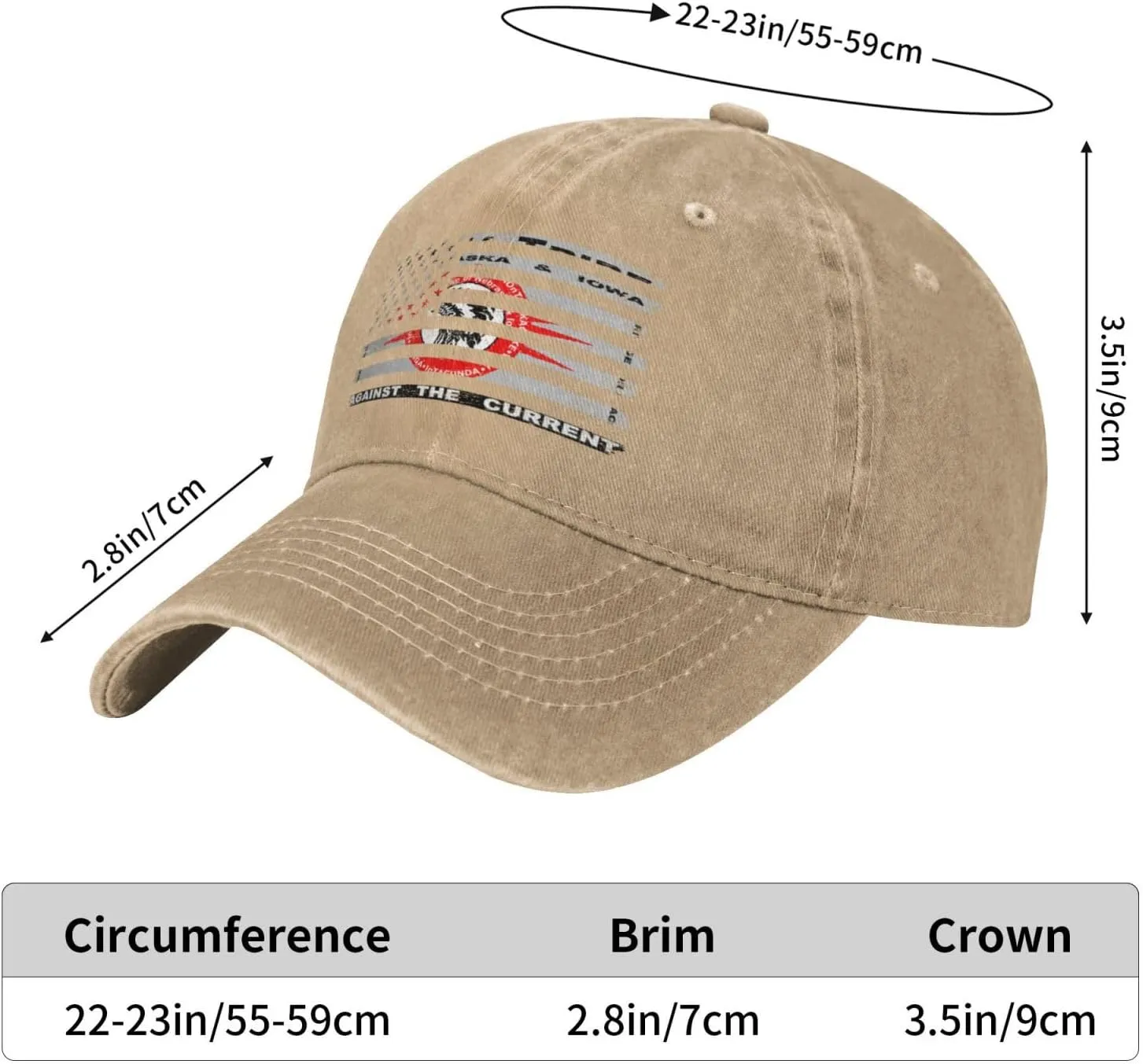 US and Flag of The Omaha Tribe of Nebraska & Iowa Baseball Cap for Men Women Adjustable Vintage Washed Cotton Dad Hat
