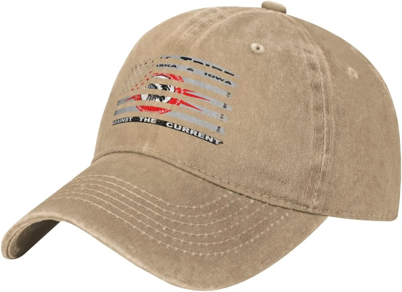 US and Flag of The Omaha Tribe of Nebraska & Iowa Baseball Cap for Men Women Adjustable Vintage Washed Cotton Dad Hat