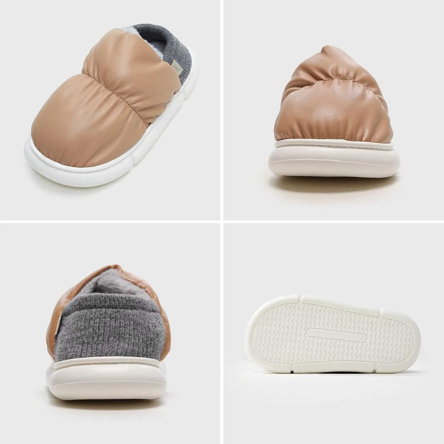 utune Slippers for Women House Slippers for Men Warm Thick Sole Non-Slip Fuzzy Shoes for Indoor and Outdoor