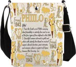 VAMSII Greek Sorority Gift for Women 1943 Sisterhood Makeup Bag Women Member Gift Sorority Sister Gift (USSorority1943Crossbody)