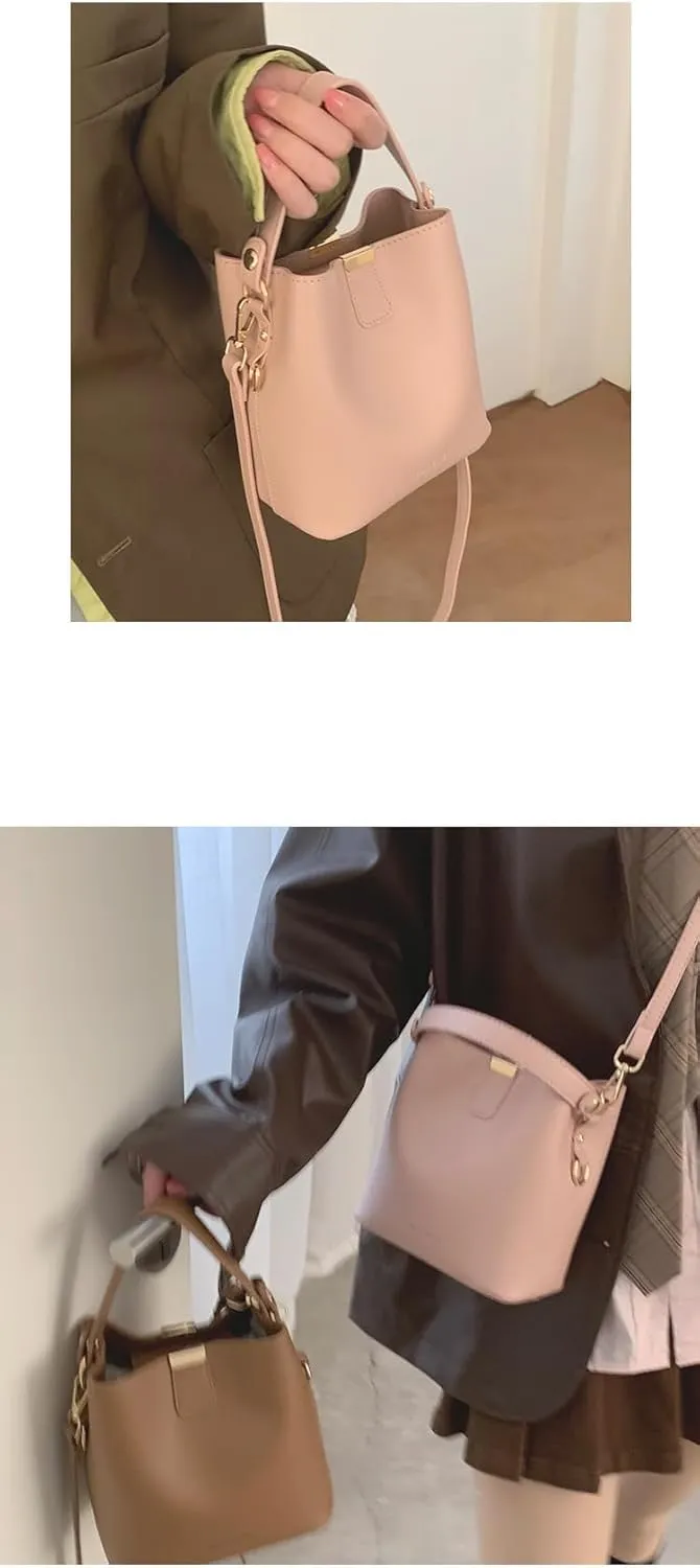 Vanilla Girl Aesthetic Small Bucket Bag for Women Small Satchel Bag Purses Crossbody Bag Handbag Mini Tote Bags