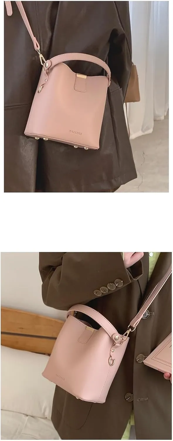 Vanilla Girl Aesthetic Small Bucket Bag for Women Small Satchel Bag Purses Crossbody Bag Handbag Mini Tote Bags