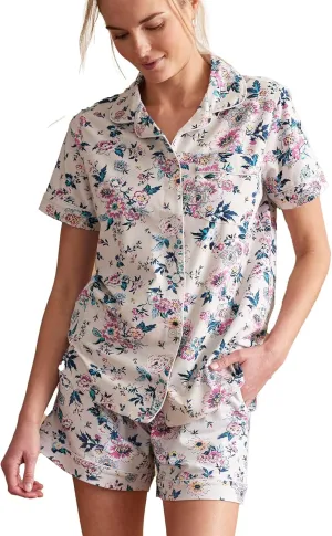 Vera Bradley Women's Cotton Pajama Short Sleeve Button-up Shirt