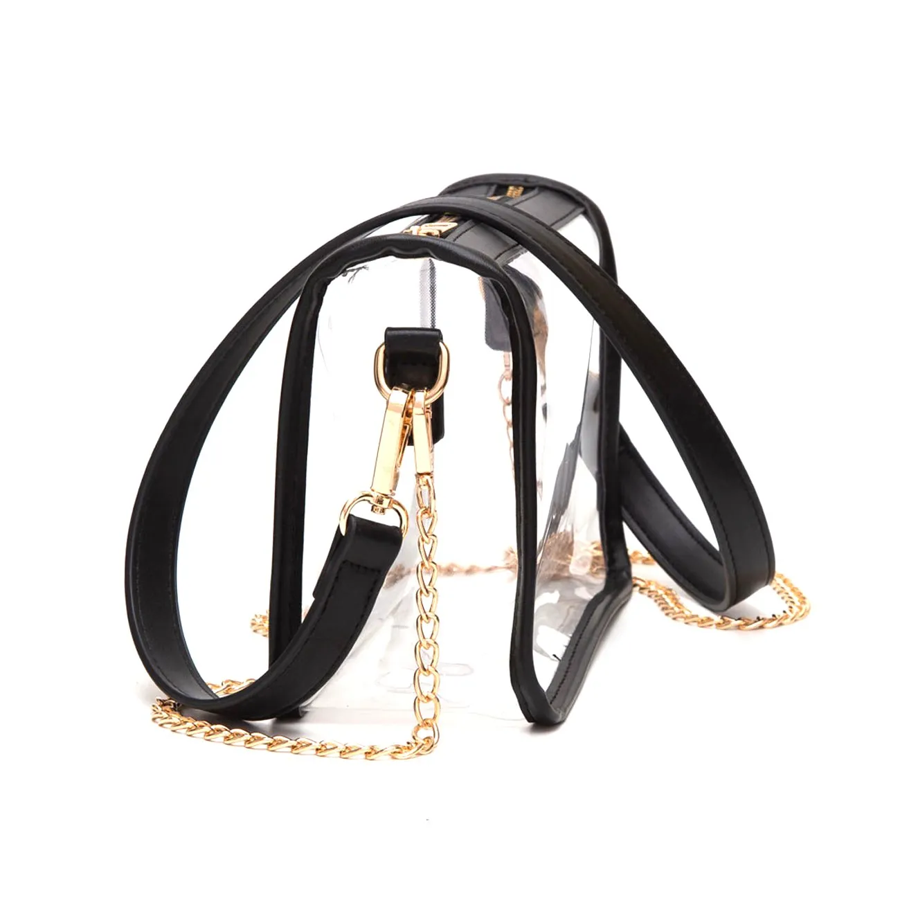 Versatile Transparent Clear Mustard Trim Crossbody Bag (Copy)