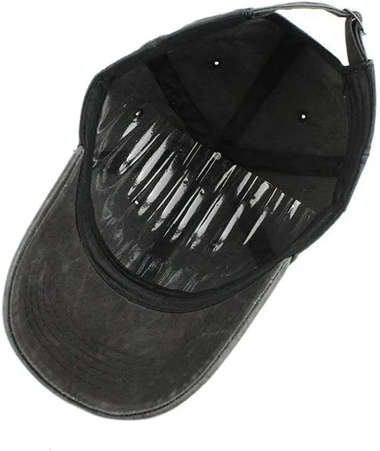 Viking Symbol Washed Denim Baseball Cap, Ancient Pagan Nordic The Tree of Life Vintage Outdoor Baseball Cap,Hat 3,55cm