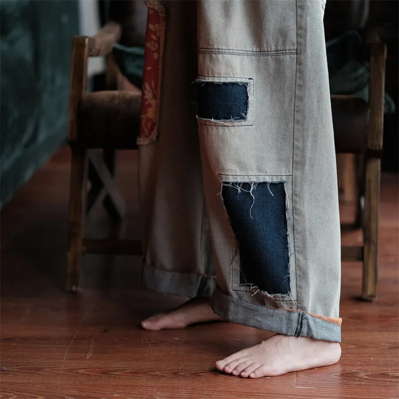 Vintage Bloom Denim Pantolon