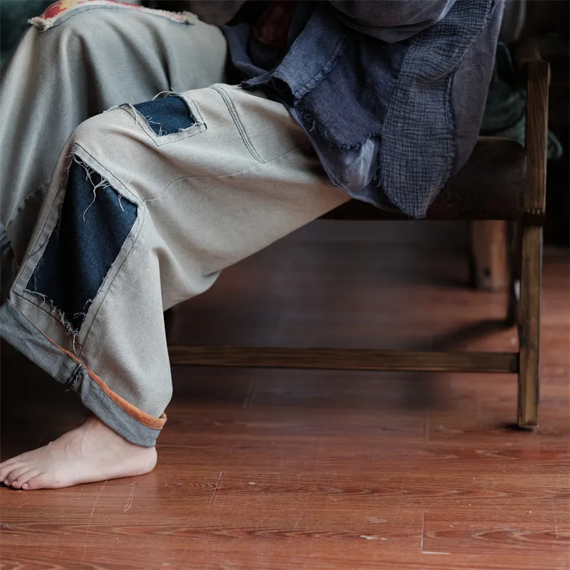 Vintage Bloom Denim Pantolon