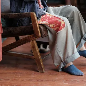 Vintage Bloom Denim Pantolon