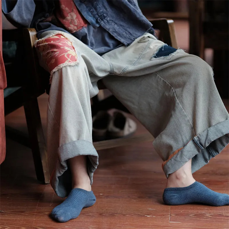 Vintage Bloom Denim Pantolon