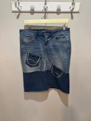 Vintage Faded Glory Medium Wash Denim Skirt