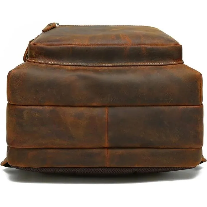 Vintage Genuine Leather Laptop Backpack