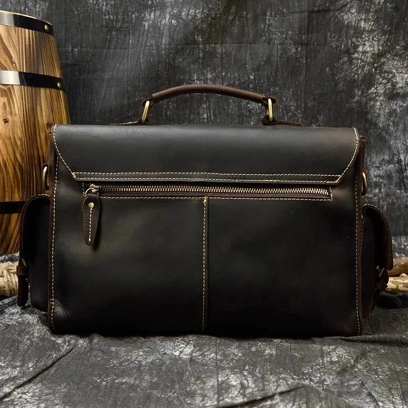 Vintage Leather Satchel Camera Bag for Professional Photographers
